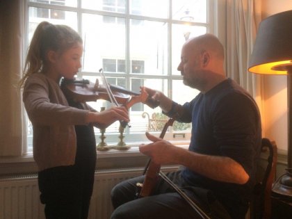 Individuele vioollessen en ensemble-spel